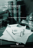 Cover of LA PROTECTION DU PATRIMOINE, Volume 111, Number 2, September 2009, pp. 239-455, Revue du notariat