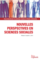 Cover of Sur le thème de l’échange, Volume 9, Number 2, May 2014, pp. 13-246, Nouvelles perspectives en sciences sociales