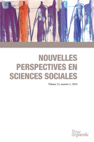 Cover of Sur le thème de la mort, Volume 12, Number 1, November 2016, pp. 15-282, Nouvelles perspectives en sciences sociales