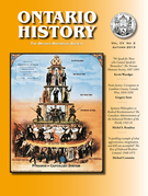 Cover of Volume 105, Number 2, Fall 2013, pp. 143-256, Ontario History
