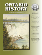 Cover of Volume 106, Number 1, Spring 2014, pp. 1-141, Ontario History