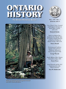 Cover of Volume 109, Number 1, Spring 2017, pp. 1-159, Ontario History