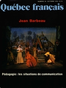 Cover of Jean Barbeau, Number 35, October 1979, pp. 2-71, Québec français