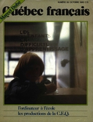 Cover of Les enfants en difficultés d’apprentissage, Number 39, October 1980, pp. 2-69, Québec français