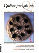 Cover of Quelques figures du roman français contemporain, Number 128, Winter 2003, pp. 1-112, Québec français