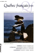 Cover of L’engagement dans la littérature, Number 131, Fall 2003, pp. 1-112, Québec français