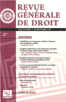 Cover of Volume 34, Number 1, 2004, pp. 5-217, Revue générale de droit