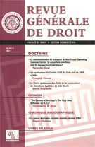 Cover of Volume 34, Number 3, 2004, pp. 407-521, Revue générale de droit