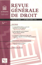 Cover of Volume 36, Number 3, 2006, pp. 315-497, Revue générale de droit