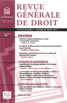 Cover of Volume 38, Number 1, 2008, pp. 5-212, Revue générale de droit