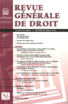 Cover of Volume 41, Number 1, 2011, pp. 5-322, Revue générale de droit