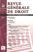 Cover of Volume 42, Number 2, 2012, pp. 493-778, Revue générale de droit