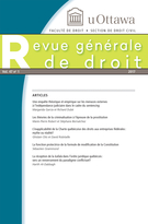 Cover of Volume 47, Number 1, 2017, pp. 5-226, Revue générale de droit