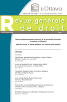 Cover of Quels enseignements avons-nous tirés de la catastrophe ferroviaire survenue à Lac-Mégantic, Volume 48, Special Issue, 2018, pp. 5-226, Revue générale de droit