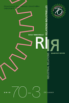 Cover of Volume 70, Number 3, Summer 2015, pp. 395-590, Relations industrielles / Industrial Relations
