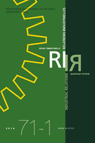 Cover of Volume 71, Number 1, Winter 2016, pp. 3-198, Relations industrielles / Industrial Relations