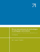 Cover of Volume 9, Number 3, 2012, pp. 6-83, Revue internationale des technologies en pédagogie universitaire / International Journal of Technologies in Higher Education