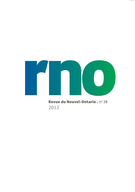 Cover of Francophonie et socioéconomie, Number 38, 2013, pp. 9-208, Revue du Nouvel-Ontario