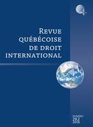 Cover of Volume 29, Number 2, 2016, pp. 1-342, Revue québécoise de droit international / Quebec Journal of International Law / Revista quebequense de derecho internacional
