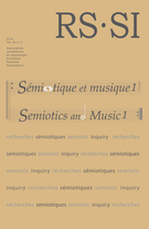 Cover of Sémiotique et musique. Tome 1, Volume 36, Number 3, 2016, pp. 3-120, Recherches sémiotiques / Semiotic Inquiry