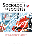 Cover of Une sociologie herméneutique ?, Volume 53, Number 1-2, Spring–Fall 2021, pp. 5-377, Sociologie et sociétés