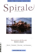 Cover of Les auteurs de la cité, Number 182, January–February 2002, pp. 3-56, Spirale