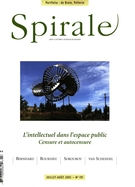 Cover of L’intellectuel dans l’espace public, Number 191, July–August 2003, pp. 3-58, Spirale