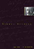 Cover of Volume 20, Number 1-2, 2016, pp. 11-348, Simmel Studies