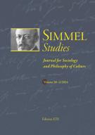 Cover for issue 'Die Eigenlogik kultureller Objekte' of the journal 'Simmel Studies'
