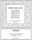 Cover of Réfléchir le topos narratif, Volume 2, 2016, Topiques, études satoriennes / Topoï Studies, Journal of the SATOR
