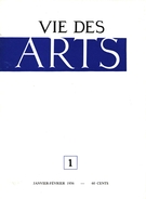 Cover of Number 1, January–February 1956, pp. 2-36, Vie des arts