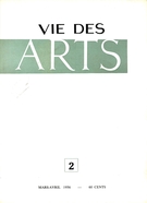 Cover of Number 2, March–April 1956, pp. 2-33, Vie des arts