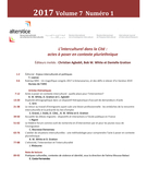 Couverture de L’interculturel dans la Cité : actes à poser en contexte pluriethnique, Volume 7, numéro 1, 2017, p. 1-92, Alterstice