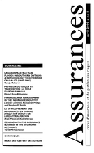 Couverture de Volume 68, numéro 1, 2000, p. 1-162, Assurances