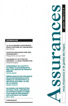 Couverture de Volume 69, numéro 4, 2002, p. 511-692, Assurances