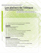 Couverture de Volume 9, numéro 2, été 2014, p. 1-218, Les ateliers de l'éthique / The Ethics Forum