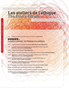 Couverture de Volume 9, numéro 3, automne 2014, p. 1-253, Les ateliers de l'éthique / The Ethics Forum