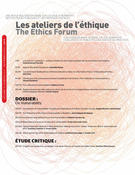 Couverture de Volume 12, numéro 2-3, automne 2017, p. 1-271, Les ateliers de l'éthique / The Ethics Forum