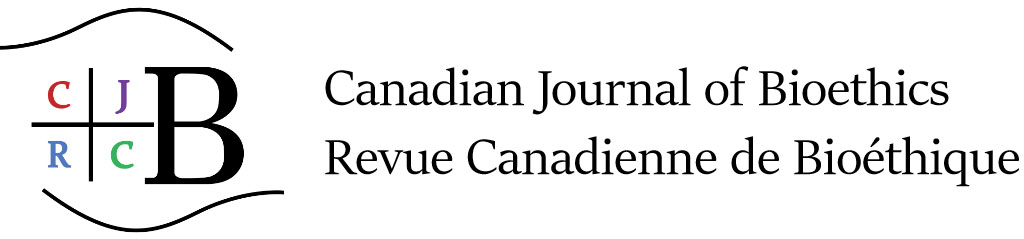 Logo pour Canadian Journal of Bioethics / Revue canadienne de bioéthique