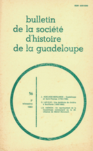 Couverture de Numéro 56, 2e trimestre 1983, p. 3-38, Bulletin de la Société d'Histoire de la Guadeloupe