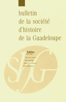 Couverture de Index, 1996–2005, p. 1-52, Bulletin de la Société d'Histoire de la Guadeloupe