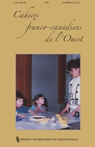 Couverture de Volume 23, numéro 1-2, 2011, p. 3-158, Cahiers franco-canadiens de l'Ouest