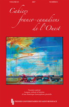 Couverture de Langue, culture et histoire d’une Amérique francophone plurielle, Volume 29, numéro 1, 2017, p. 1-347, Cahiers franco-canadiens de l'Ouest