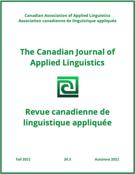 Couverture de Volume 24, numéro 3, automne 2021, p. 1-209, Canadian Journal of Applied Linguistics / Revue canadienne de linguistique appliquée