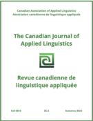 Couverture de Volume 25, numéro 2, automne 2022, p. 1-151, Canadian Journal of Applied Linguistics / Revue canadienne de linguistique appliquée