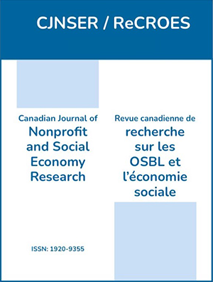 Logo pour Canadian Journal of Nonprofit and Social Economy Research / Revue canadienne de recherche sur les OSBL et l’économie sociale