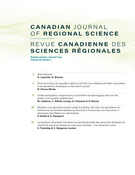 Couverture du numéro 'Volume 49, numéro 1, 2026' de la revue 'Canadian Journal of Regional Science / Revue canadienne des sciences régionales'
