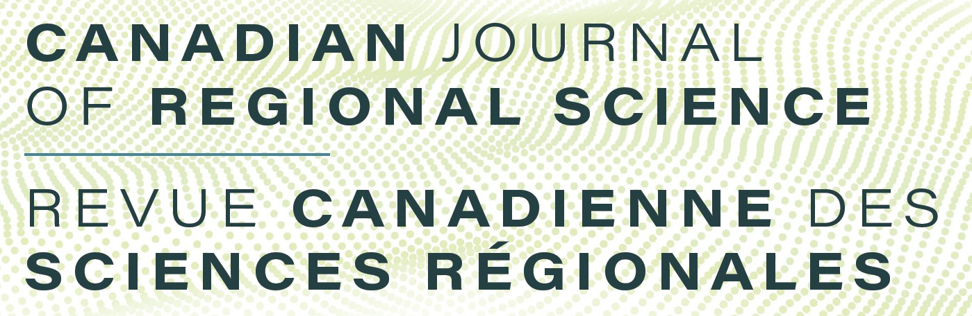 Logo pour Canadian Journal of Regional Science / Revue canadienne des sciences régionales