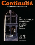 Couverture de La reconversion, Numéro 18, hiver 1983, p. 4-41, Continuité