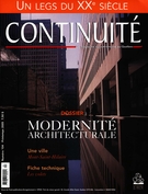 Couverture de Modernité architecturale, Numéro 104, printemps 2005, p. 3-58, Continuité